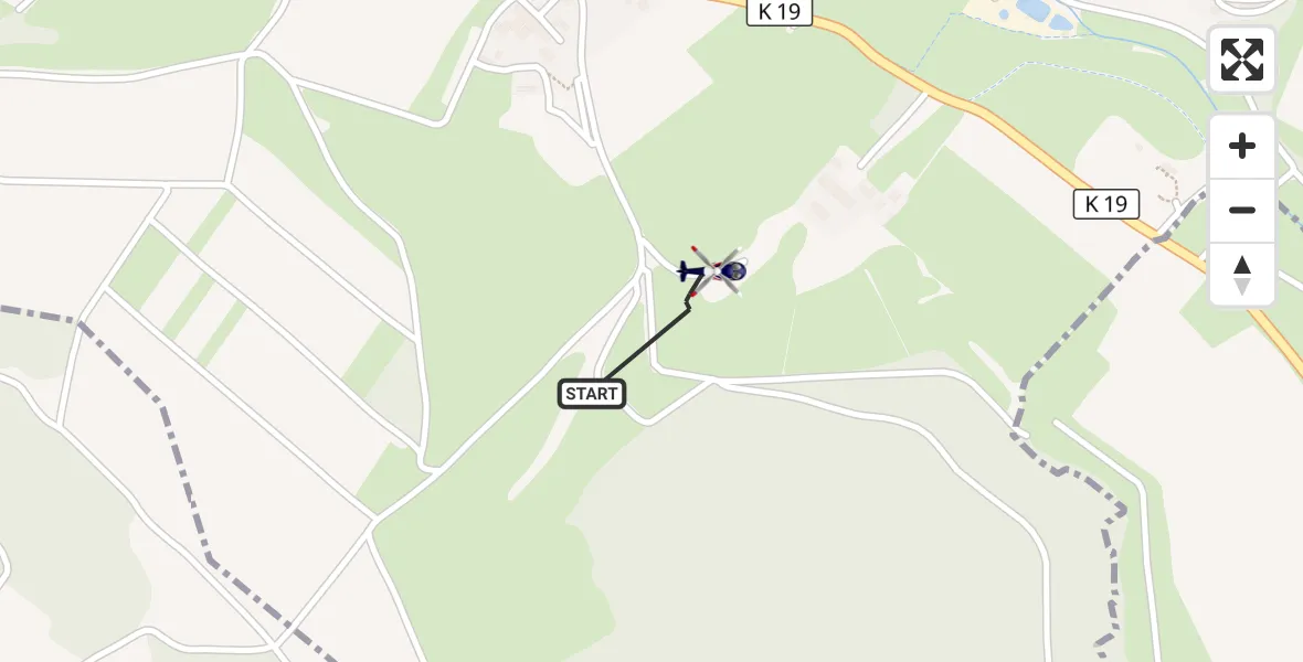 Flugroute Polizeihubschrauber Hohenroda - Hohenroda, 19 April 2026, 15:11