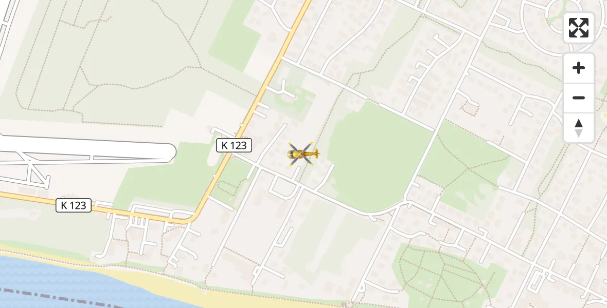 Flugroute Rettungshubschrauber Wyk auf Föhr - Wyk auf Föhr, 19 April 2026, 15:20