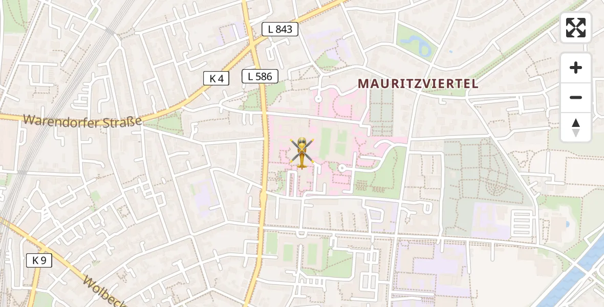 Flugroute Rettungshubschrauber Münster - Münster, 19 April 2026, 15:49