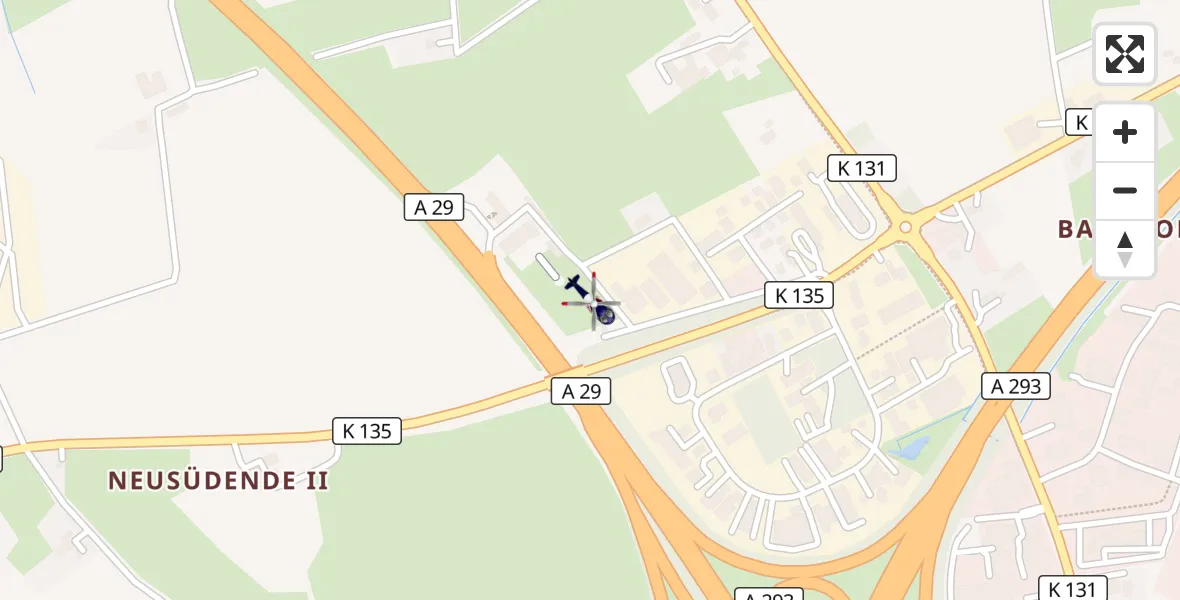 Flugroute Polizeihubschrauber Oldenburg Police Hubschrauberlandeplatz - Oldenburg Police Hubschrauberlandeplatz, 19 April 2026, 15:58