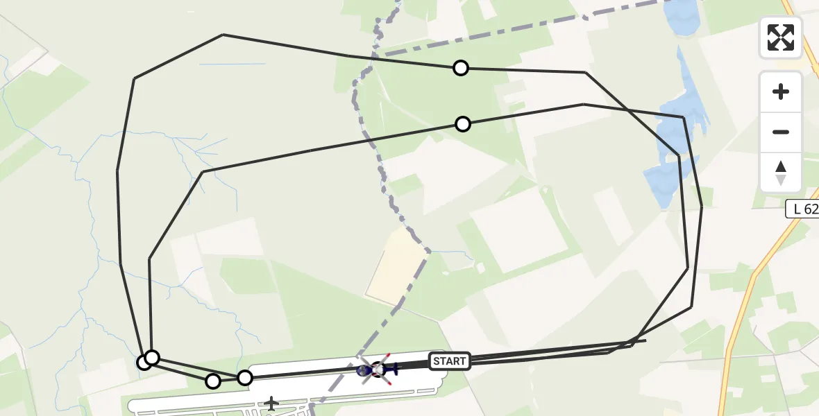 Flugroute Polizeihubschrauber Bottrop - Dinslaken-Schwarze Heide Flugplatz, 20 April 2026, 10:36