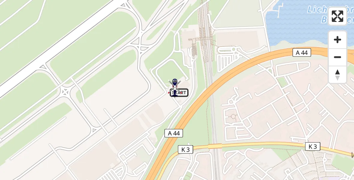 Flugroute Polizeihubschrauber Düsseldorf Flughafen - Düsseldorf Flughafen, 20 April 2026, 11:39