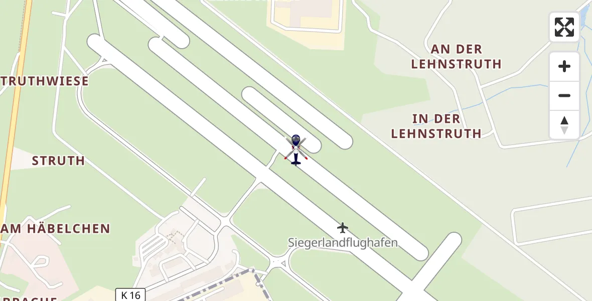 Flugroute Polizeihubschrauber Siegerland Flughafen - Siegerland Flughafen, 20 April 2026, 12:42