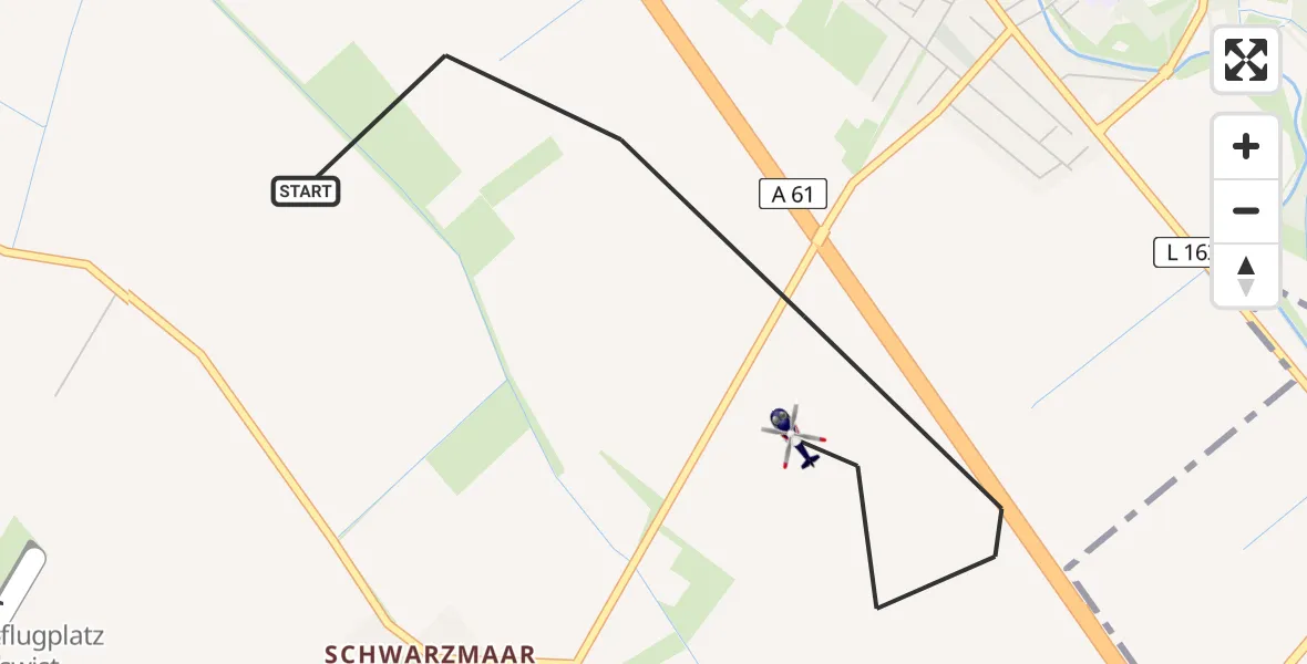 Flugroute Polizeihubschrauber Weilerswist - Weilerswist, 20 April 2026, 13:13