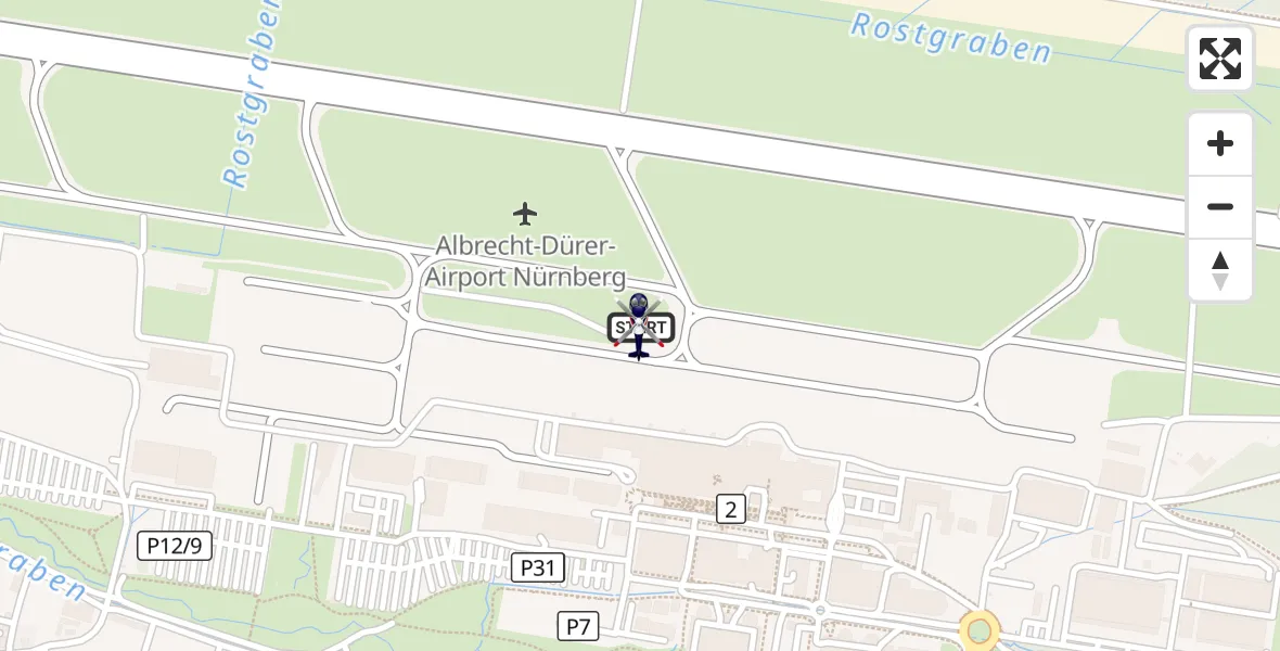 Flugroute Polizeihubschrauber Flughafen Nuremberg - Flughafen Nuremberg, 20 April 2026, 13:39
