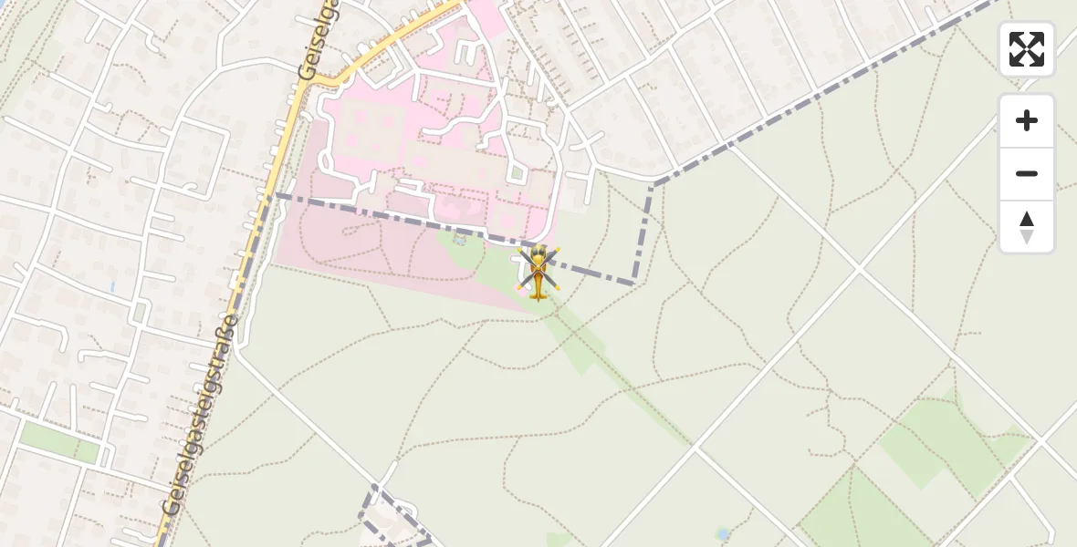 Flugroute Rettungshubschrauber ADAC Air Rescue Center Hubschrauberlandeplatz (Christoph 1) - ADAC Air Rescue Center Hubschrauberlandeplatz (Christoph 1), 20 April 2026, 13:50