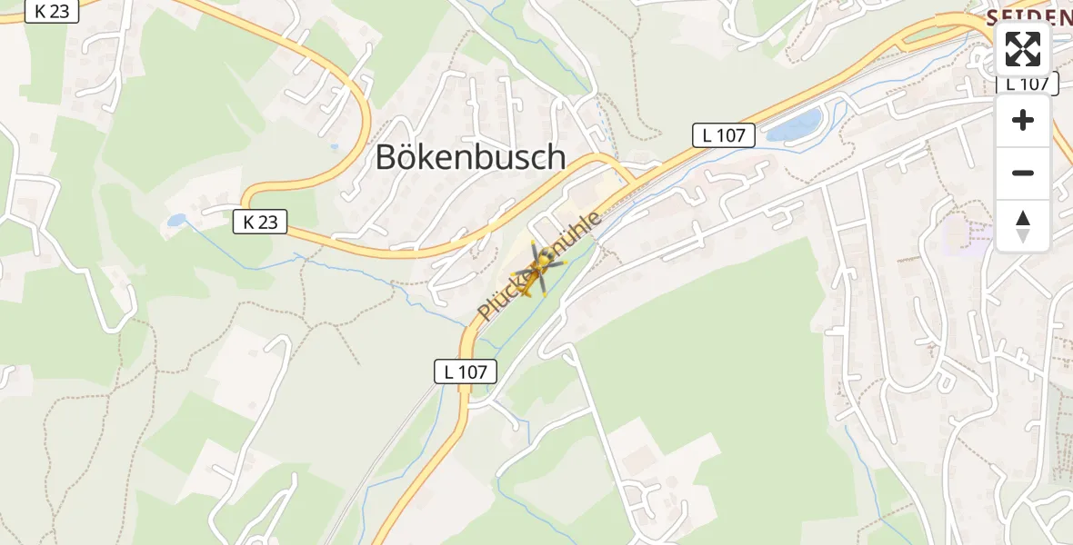 Flugroute Rettungshubschrauber Velbert - Velbert, 20 April 2026, 21:19