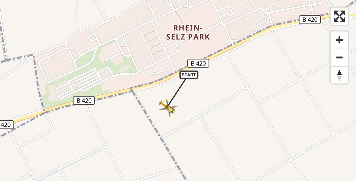 Flugroute Rettungshubschrauber Dexheim - Dexheim, 21 April 2026, 07:00