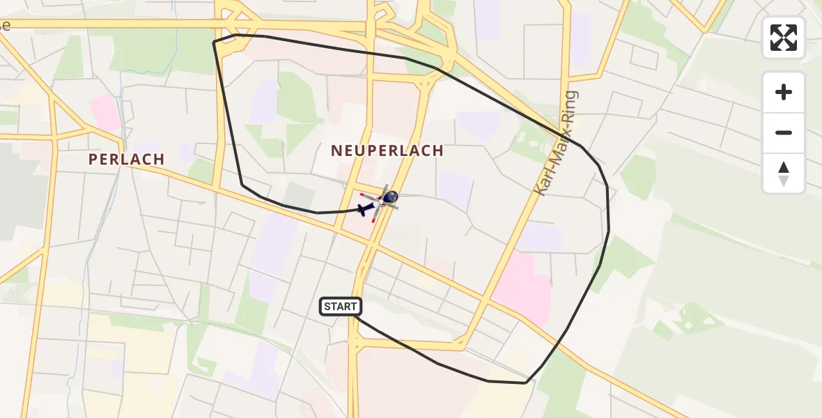 Flugroute Polizeihubschrauber München - München, 21 April 2026, 07:30
