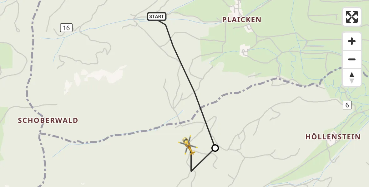 Flugroute Rettungshubschrauber Schwaigen - Eschenlohe, 21 April 2026, 10:06