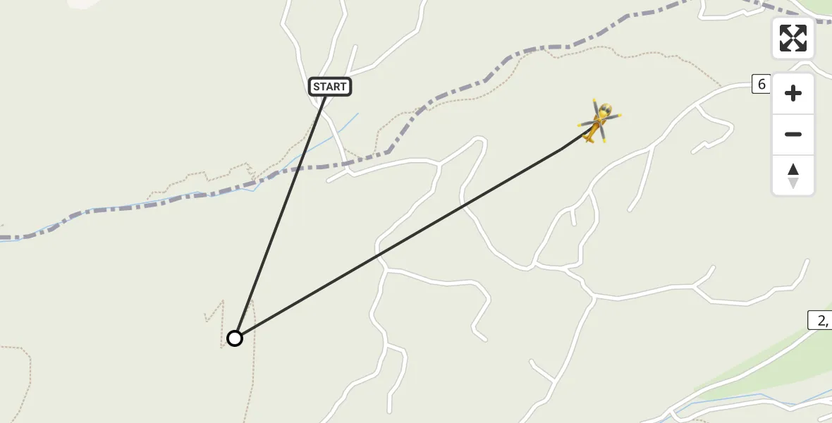 Flugroute Rettungshubschrauber Schwaigen - Eschenlohe, 21 April 2026, 10:53