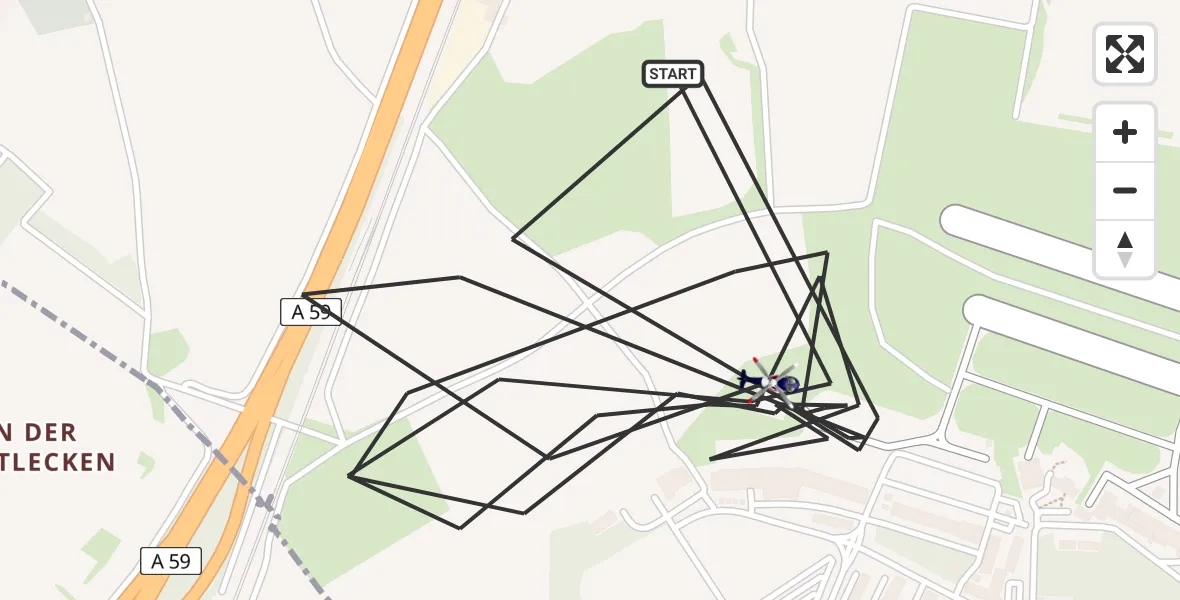 Flugroute Polizeihubschrauber Sankt Augustin - Sankt Augustin, 21 April 2026, 11:19