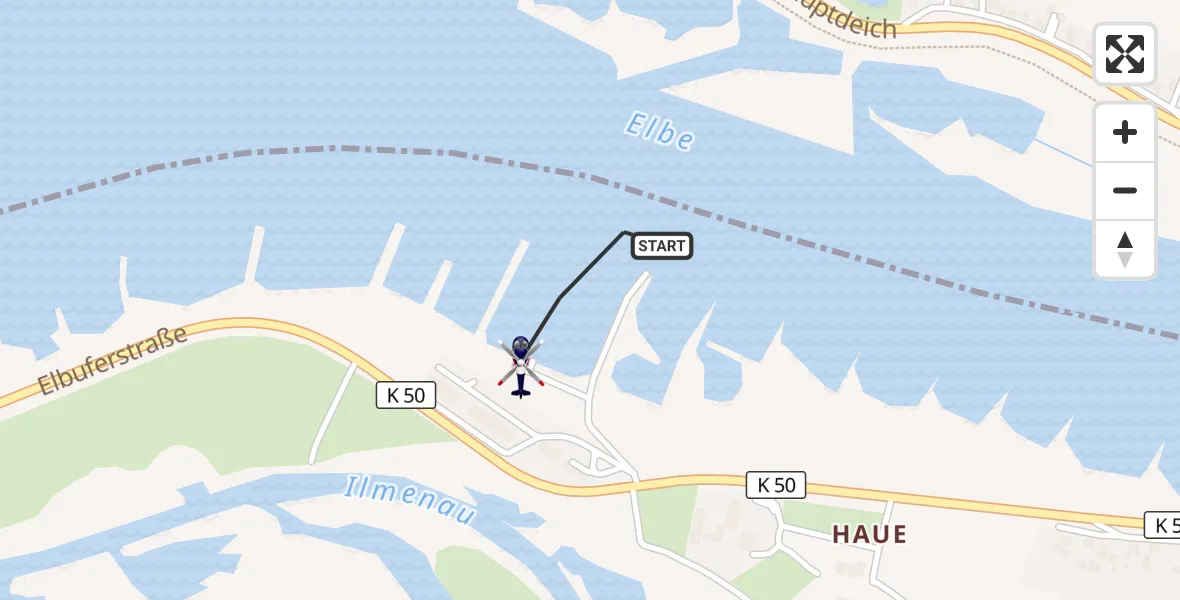Flugroute Polizeihubschrauber Winsen (Luhe) - Winsen (Luhe), 21 April 2026, 11:37