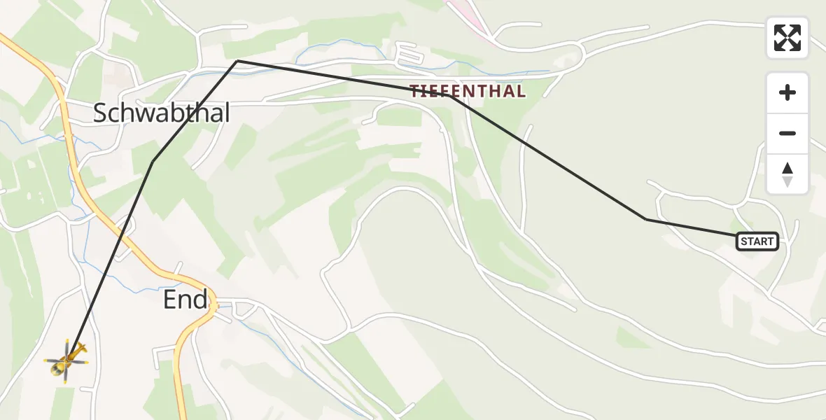 Flugroute Rettungshubschrauber Bad Staffelstein - Bad Staffelstein, 21 April 2026, 13:33