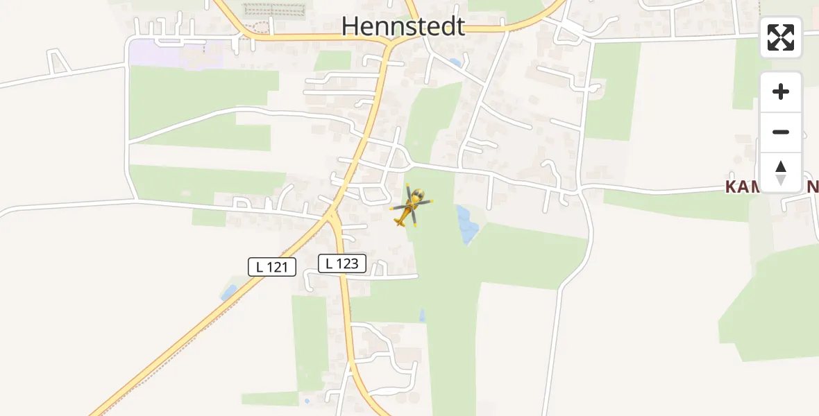 Flugroute Rettungshubschrauber Hennstedt - Hennstedt, 21 April 2026, 14:12
