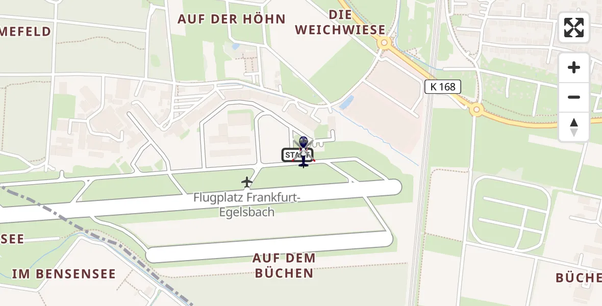 Flugroute Polizeihubschrauber Flughafen Frankfurt-Egelsbach - Flughafen Frankfurt-Egelsbach, 21 April 2026, 15:30