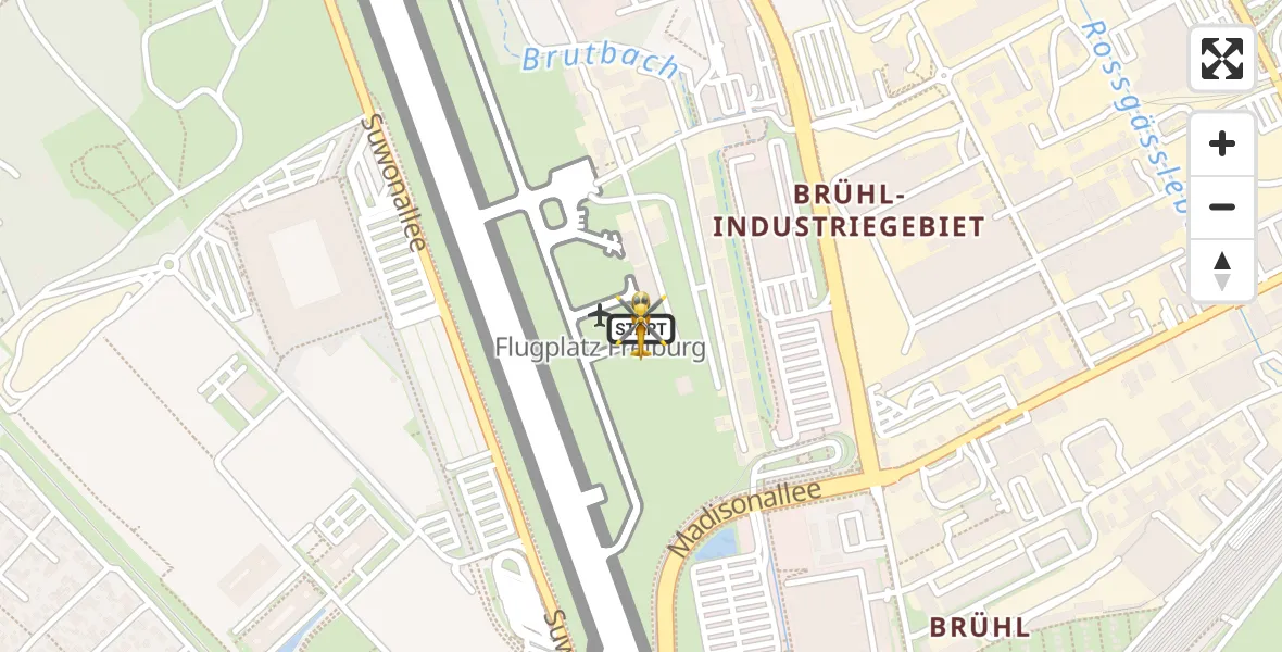 Flugroute Ambulanzhubschrauber Freiburg im Breisgau Flugplatz - Freiburg im Breisgau Flugplatz, 21 April 2026, 18:52