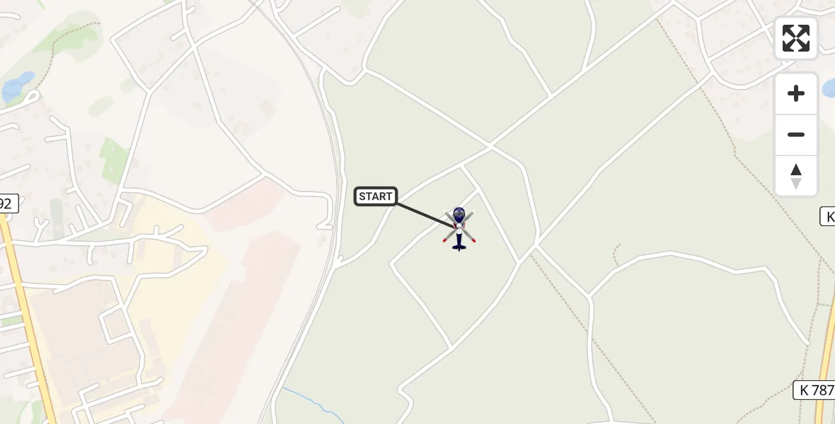 Flugroute Polizeihubschrauber Plauen - Plauen, 21 April 2026, 20:00