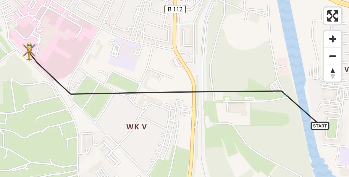 Flugroute Rettungshubschrauber Eisenhüttenstadt - Eisenhüttenstadt, 22 April 2026, 06:56