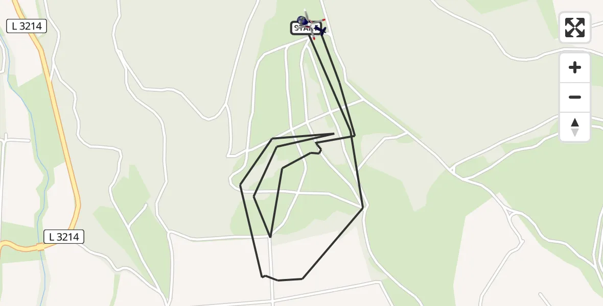 Flugroute Polizeihubschrauber Fritzlar - Fritzlar, 22 April 2026, 08:19