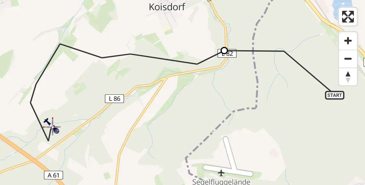 Flugroute Polizeihubschrauber Bad Breisig - Sinzig, 22 April 2026, 08:22