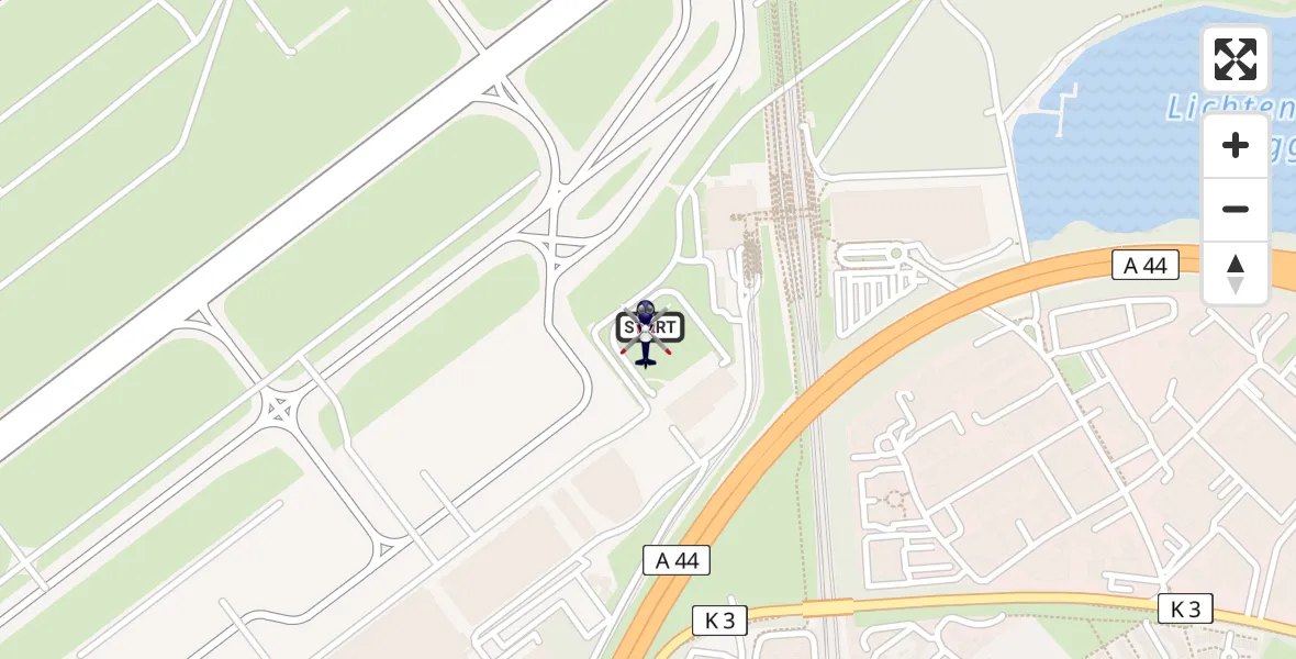 Flugroute Polizeihubschrauber Düsseldorf Flughafen - Düsseldorf Flughafen, 22 April 2026, 08:52