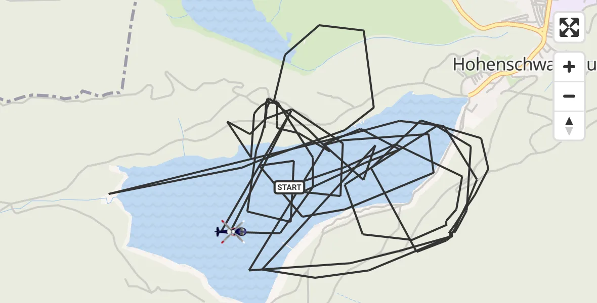 Flugroute Polizeihubschrauber Schwangau - Schwangau, 22 April 2026, 08:54