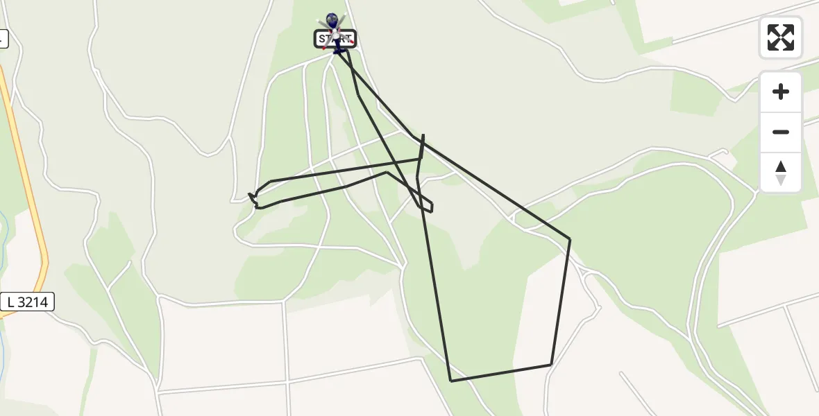 Flugroute Polizeihubschrauber Fritzlar - Fritzlar, 22 April 2026, 08:56
