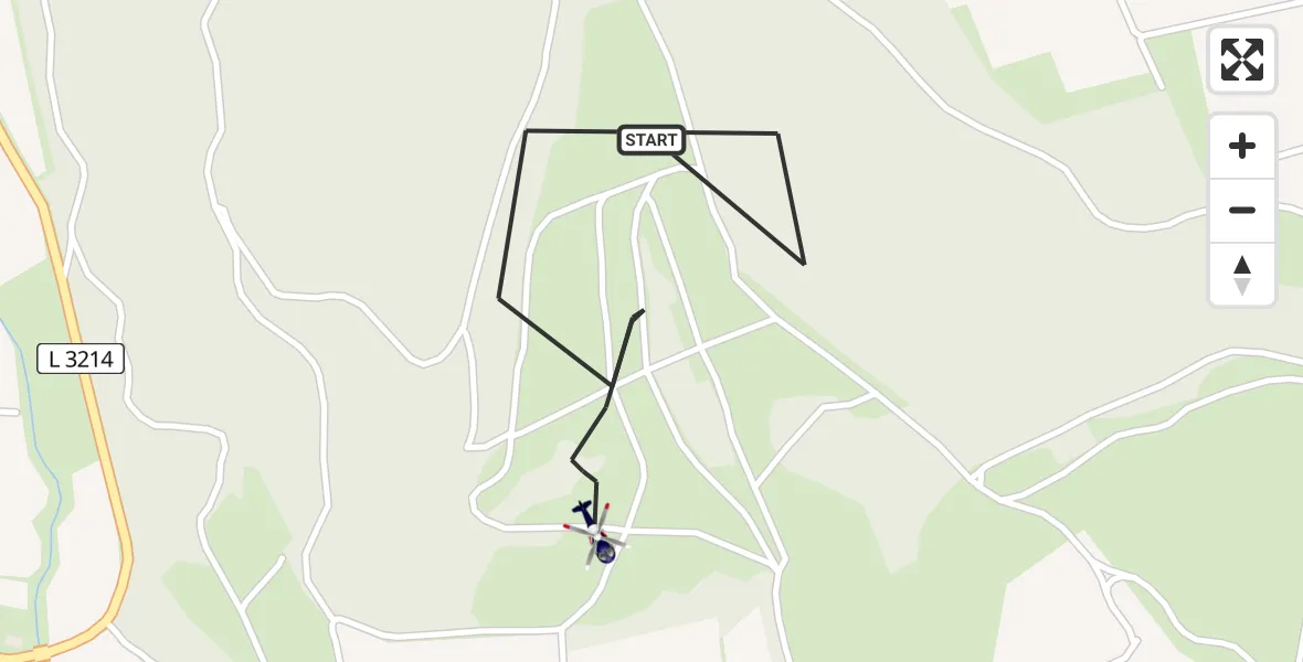 Flugroute Polizeihubschrauber Fritzlar - Fritzlar, 22 April 2026, 09:45