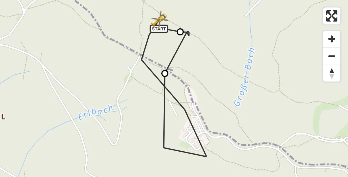 Flugroute Rettungshubschrauber Rimbach - Rimbach, 22 April 2026, 13:22
