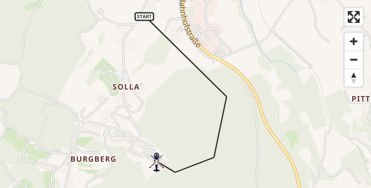 Flugroute Polizeihubschrauber Freyung - Freyung, 23 April 2026, 06:31