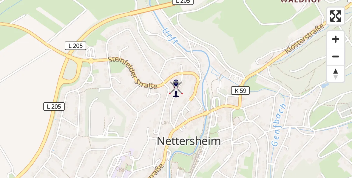 Flugroute Polizeihubschrauber Nettersheim - Nettersheim, 23 April 2026, 08:48