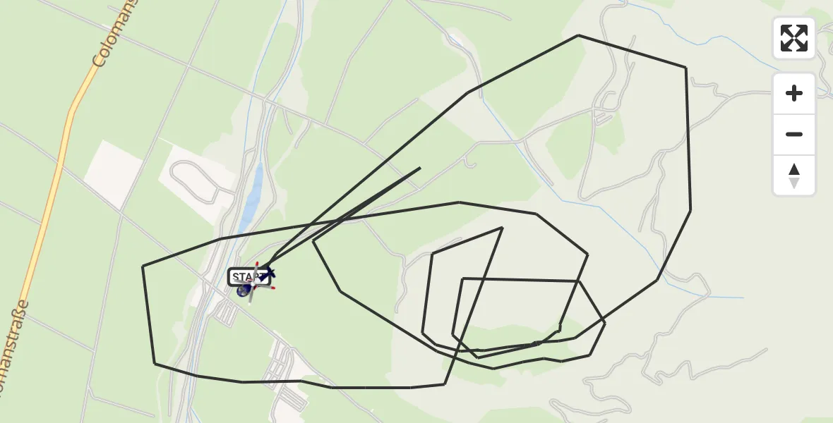 Flugroute Polizeihubschrauber Schwangau - Schwangau, 23 April 2026, 09:25
