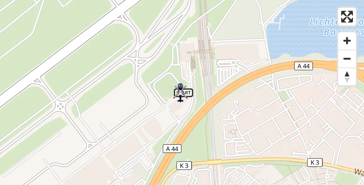 Flugroute Polizeihubschrauber Düsseldorf Flughafen - Düsseldorf Flughafen, 23 April 2026, 09:46