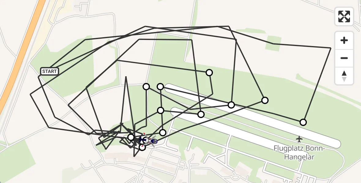 Flugroute Polizeihubschrauber Sankt Augustin - Sankt Augustin, 23 April 2026, 11:10