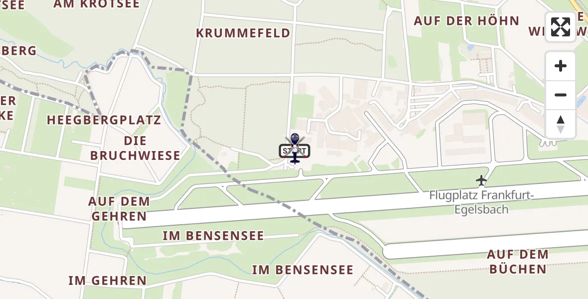 Flugroute Polizeihubschrauber Flughafen Frankfurt-Egelsbach - Flughafen Frankfurt-Egelsbach, 23 April 2026, 11:34