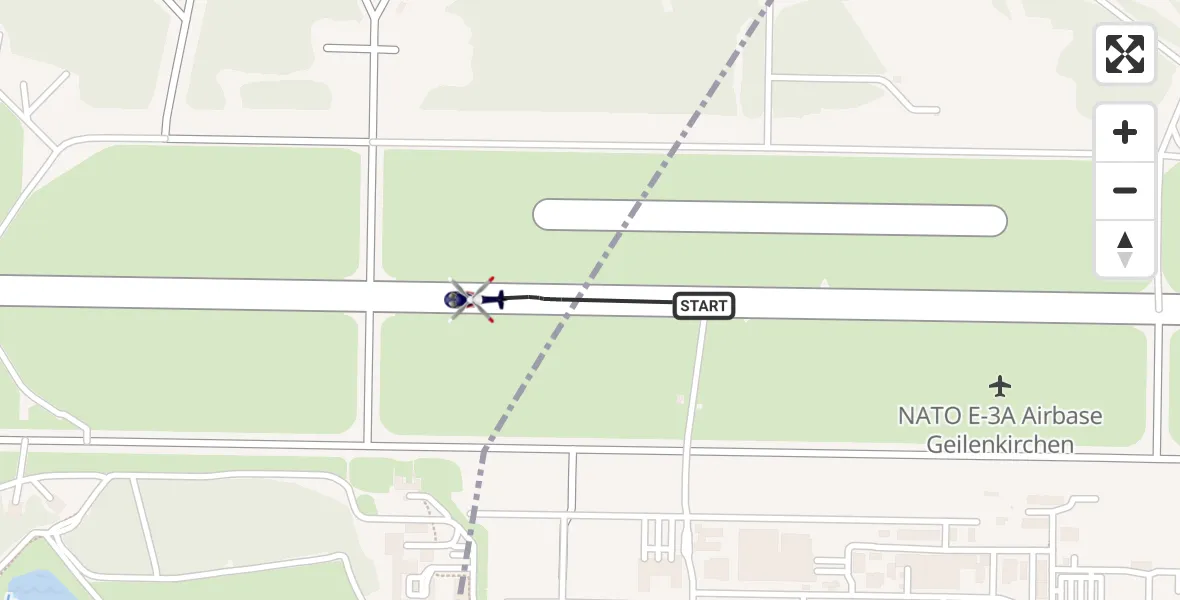 Flugroute Polizeihubschrauber Militärflugplatz Geilenkirchen - Militärflugplatz Geilenkirchen, 23 April 2026, 11:59