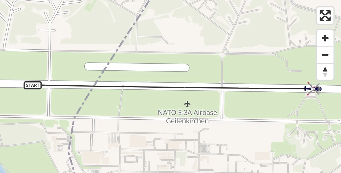 Flugroute Polizeihubschrauber Militärflugplatz Geilenkirchen - Militärflugplatz Geilenkirchen, 23 April 2026, 12:03