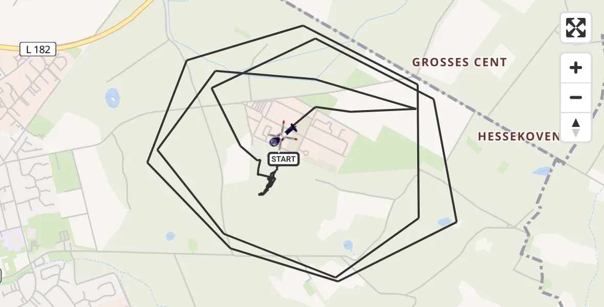 Flugroute Polizeihubschrauber Swisttal - Swisttal, 23 April 2026, 13:40