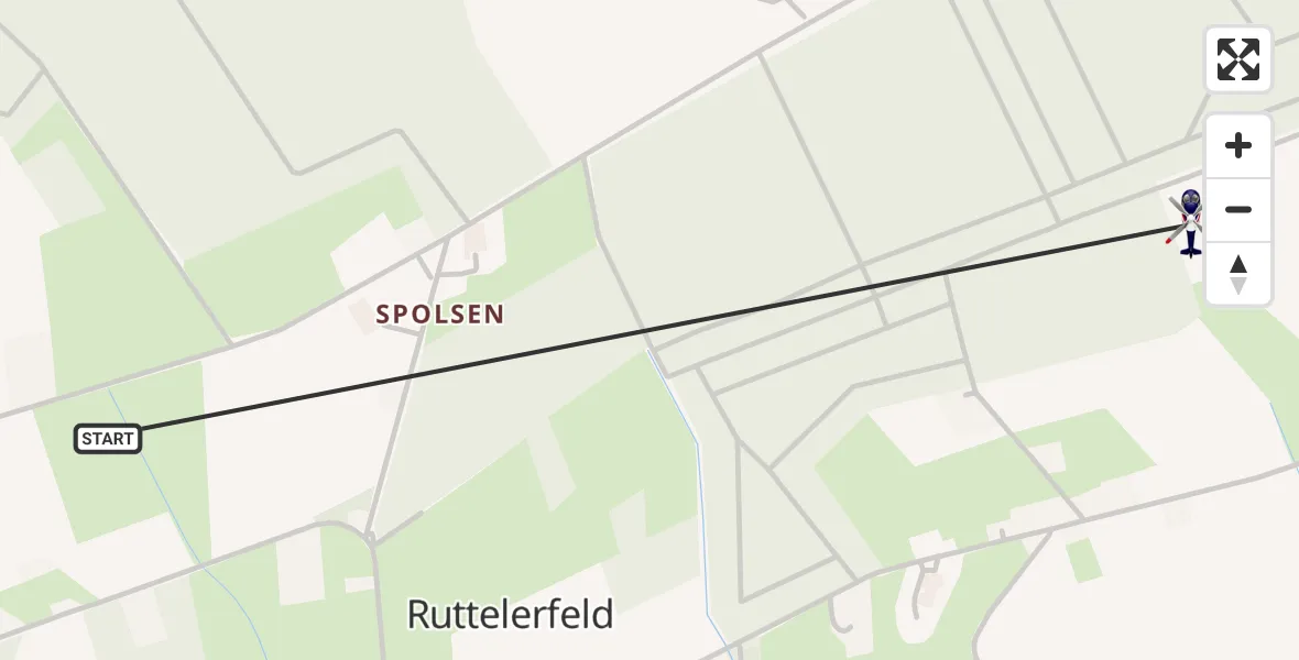 Flugroute Polizeihubschrauber Zetel - Zetel, 23 April 2026, 14:00