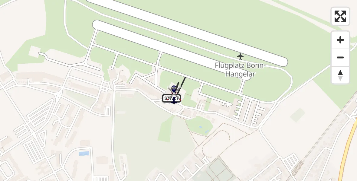 Flugroute Polizeihubschrauber Bonn-Hangelar Flugplatz - Bonn-Hangelar Flugplatz, 24 April 2026, 09:17