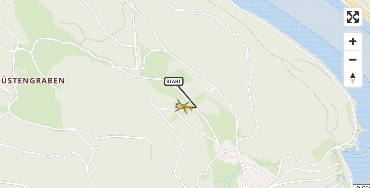 Flugroute Ambulanzhubschrauber Schluchsee - Schluchsee, 24 April 2026, 09:48