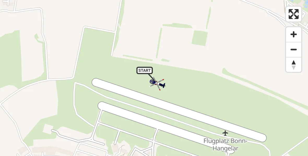 Flugroute Polizeihubschrauber Bonn-Hangelar Flugplatz - Bonn-Hangelar Flugplatz, 24 April 2026, 09:55
