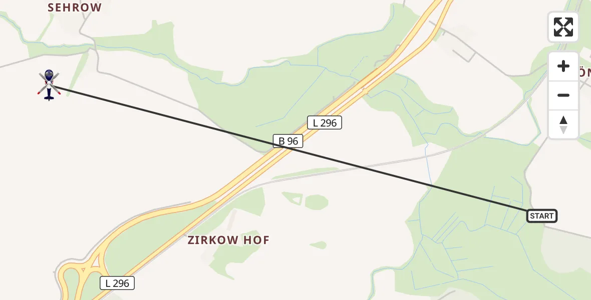 Flugroute Polizeihubschrauber Samtens - Samtens, 24 April 2026, 09:57