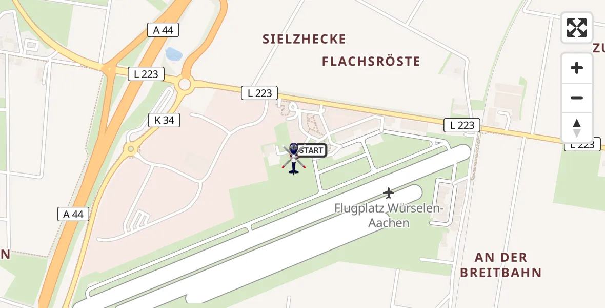 Flugroute Polizeihubschrauber Aachen-Merzbrück Flughafen - Aachen-Merzbrück Flughafen, 24 April 2026, 13:28