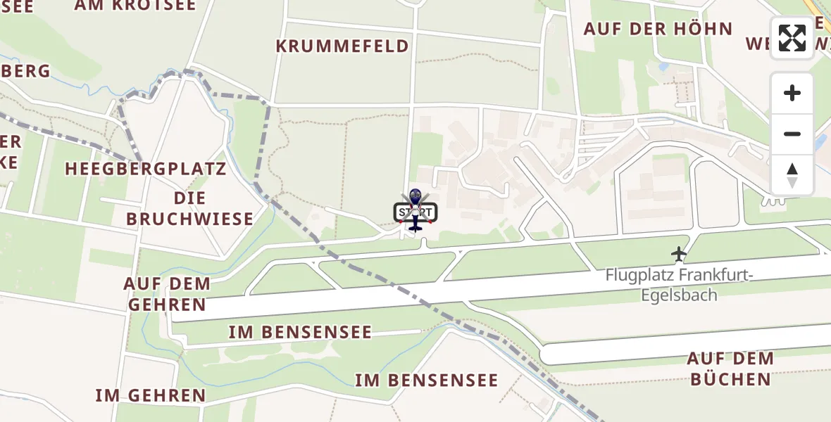 Flugroute Polizeihubschrauber Flughafen Frankfurt-Egelsbach - Flughafen Frankfurt-Egelsbach, 24 April 2026, 14:58