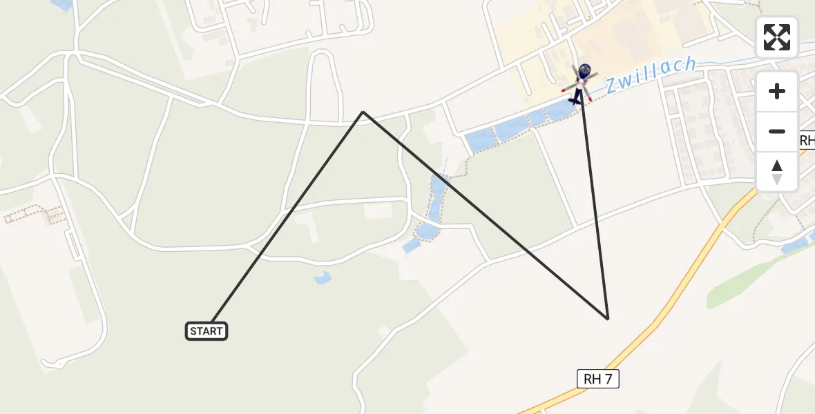 Flugroute Polizeihubschrauber Roth - Roth, 24 April 2026, 15:00