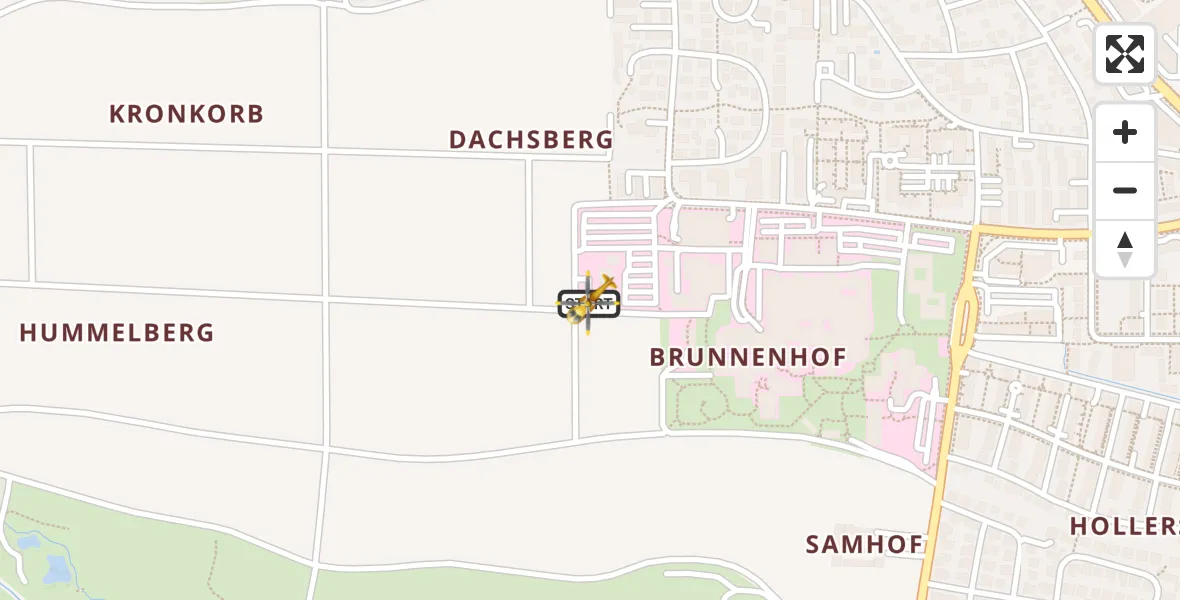 Flugroute Rettungshubschrauber Ingolstadt Hospital - Ingolstadt Hospital, 24 April 2026, 15:17