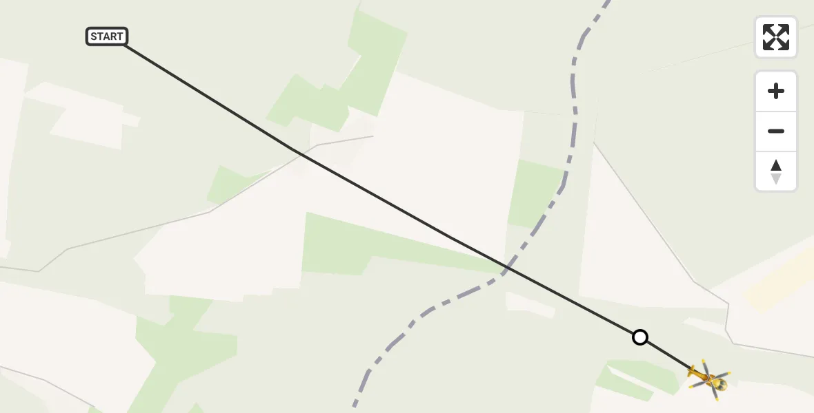 Flugroute Rettungshubschrauber Bad Saarow - Rietz-Neuendorf, 24 April 2026, 16:07