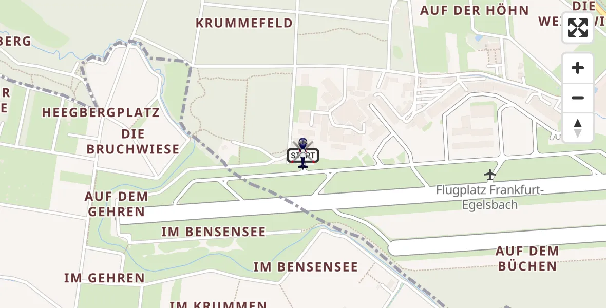 Flugroute Polizeihubschrauber Flughafen Frankfurt-Egelsbach - Flughafen Frankfurt-Egelsbach, 24 April 2026, 16:25